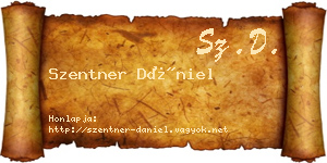 Szentner Dániel névjegykártya