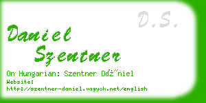 daniel szentner business card